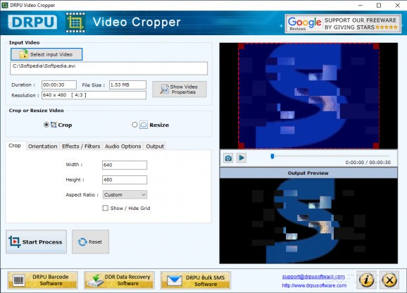 DRPU Video Cropper screenshot