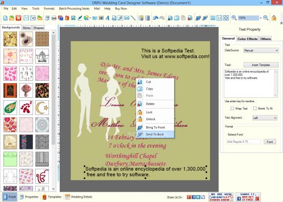 DRPU Wedding Card Designer Software screenshot