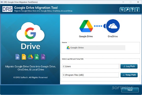 DRS Google Drive Migration Tool screenshot