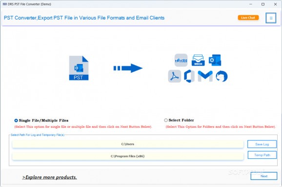 DRS PST Converter Software screenshot