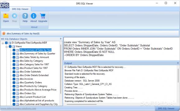 DRS SQL Viewer screenshot