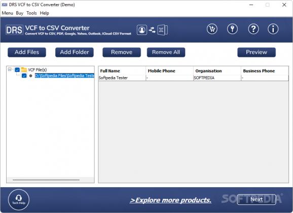 DRS VCF to CSV Converter screenshot