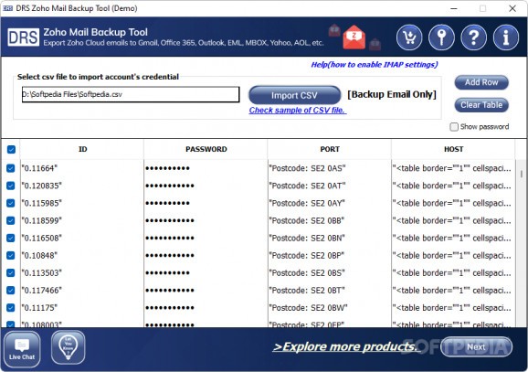 DRS Zoho Mail Backup Tool screenshot