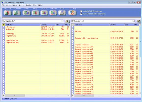 DSH Directory Comparator screenshot