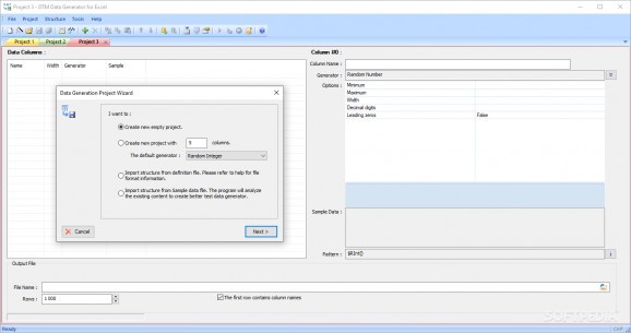 DTM Data Generator for Excel screenshot