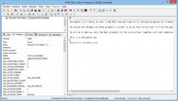 DTM SQL Editor Enterprise screenshot