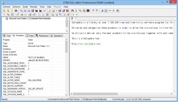 DTM SQL Editor Professional screenshot
