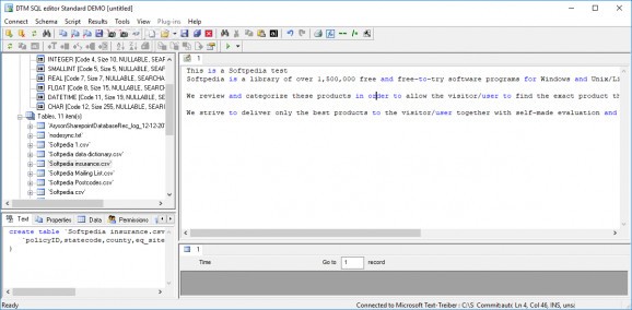 DTM SQL Editor Standard screenshot