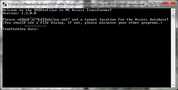 DVD Profiler to Access screenshot