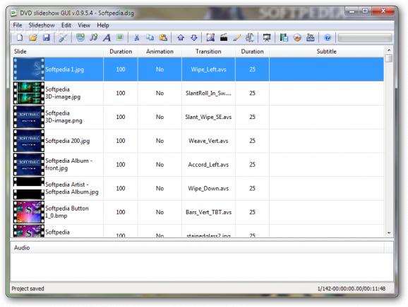 DVD slideshow GUI screenshot
