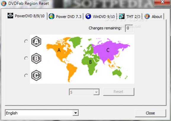 DVDFab Region Reset screenshot