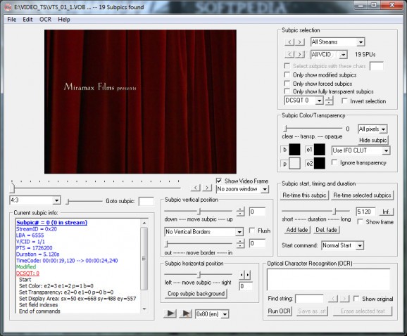 DVDSubEdit screenshot