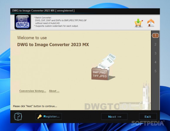 DWG to IMAGE Converter MX screenshot