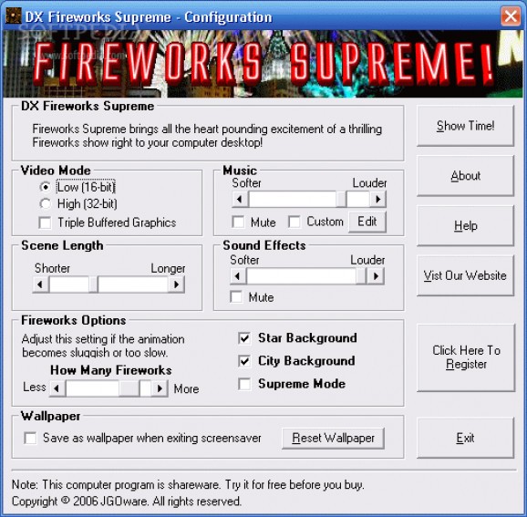DX Fireworks Supreme Screensaver screenshot