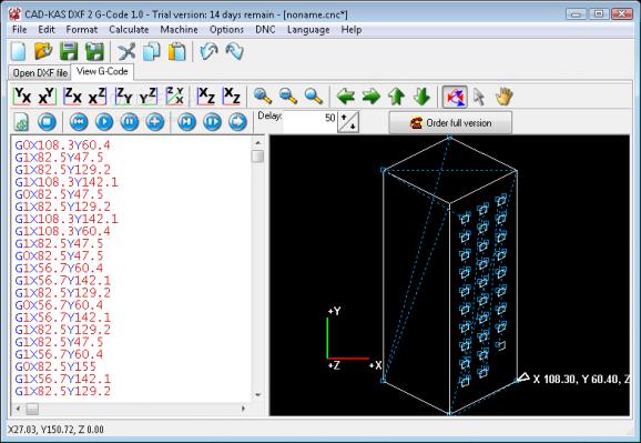 DXF 2 G-Code screenshot