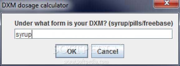 DXM Dosage Calculator screenshot