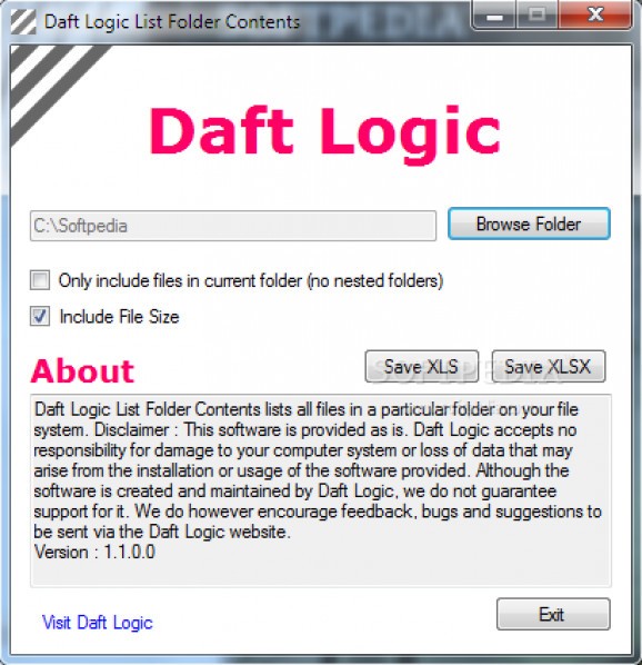 Daft Logic List Folder Contents screenshot