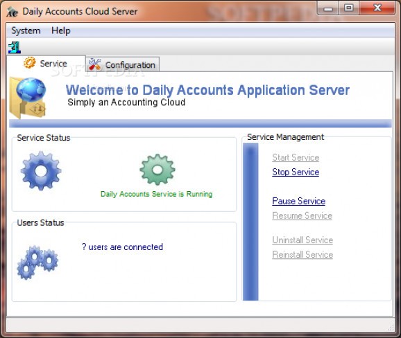 Daily Accounts Cloud Server screenshot