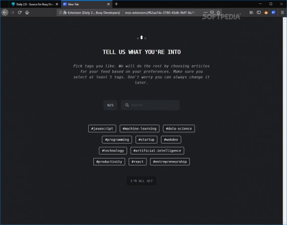 Daily.dev for Firefox screenshot
