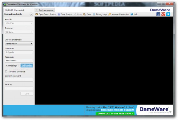 DameWare SSH Client screenshot