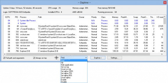 Daphne Portable screenshot