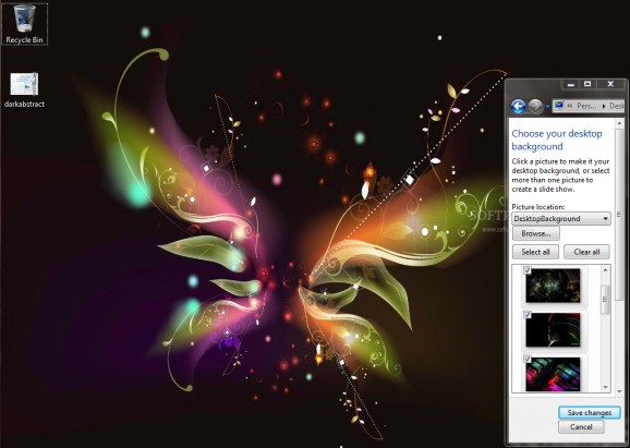 Dark Abstract Windows 7 Theme screenshot