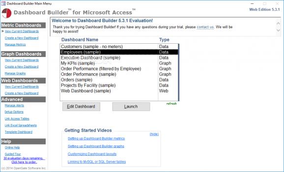 Dashboard Builder for Access screenshot