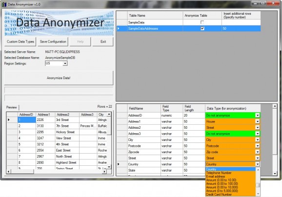 Data Anonymizer screenshot