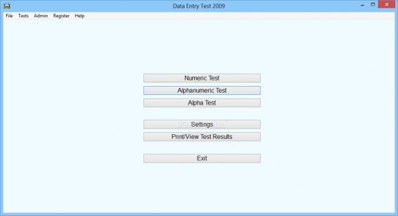 Data Entry Test screenshot