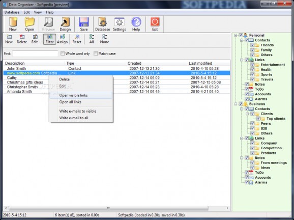 Data Organizer screenshot