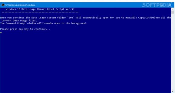 Windows 10 Data Usage Reset Scripts screenshot