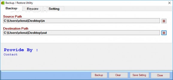 DataBase Backup Utility screenshot