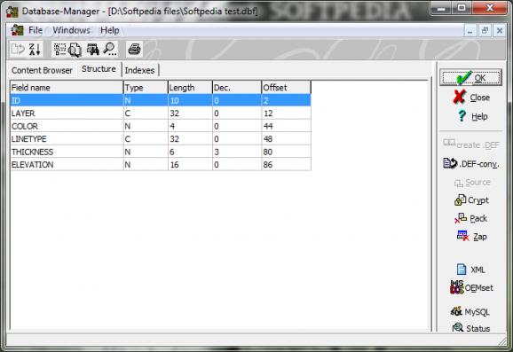Database Manager screenshot