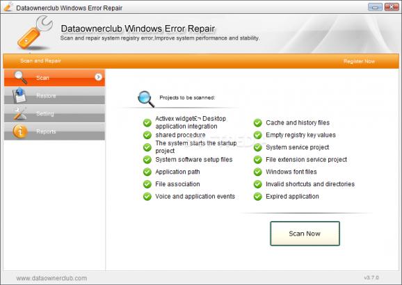 Dataownerclub Windows Error Repair screenshot