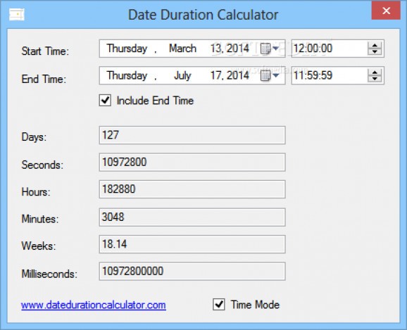 Date Duration Calculator screenshot