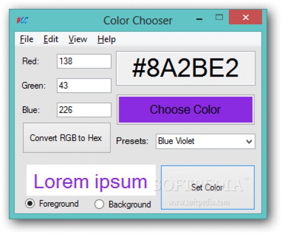 Color Chooser screenshot