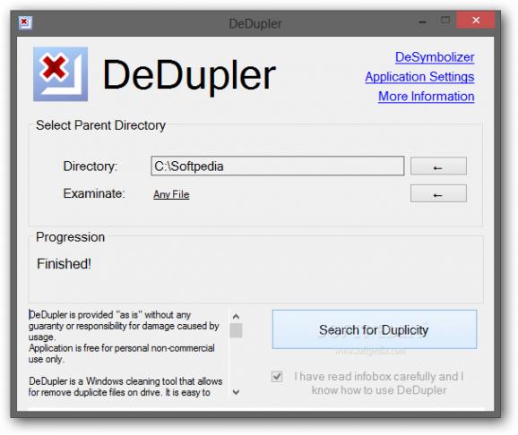DeDupler screenshot
