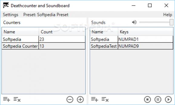 Deathcounter and Soundboard screenshot