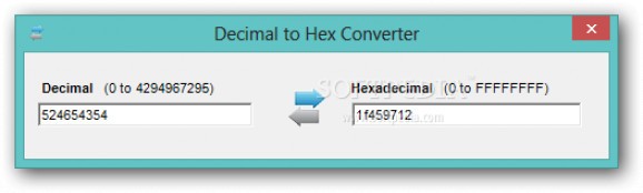 Decimal to Hex Converter screenshot