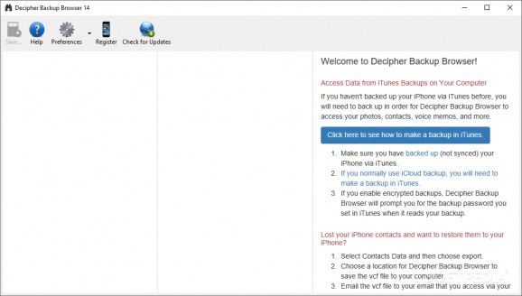 Decipher Backup Browser screenshot