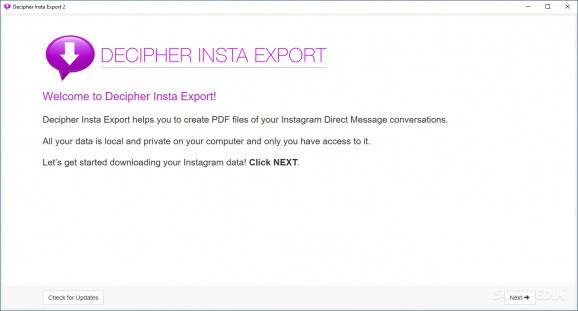 Decipher Insta Export screenshot