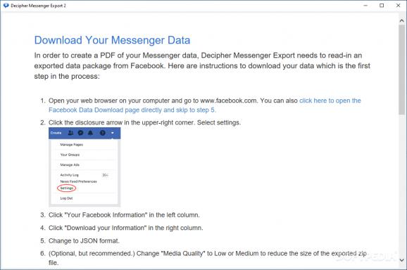 Decipher Messenger Export screenshot