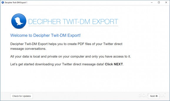Decipher Twit-DM Export screenshot