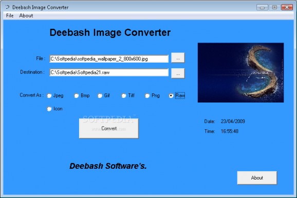 Deebash Image Converter screenshot