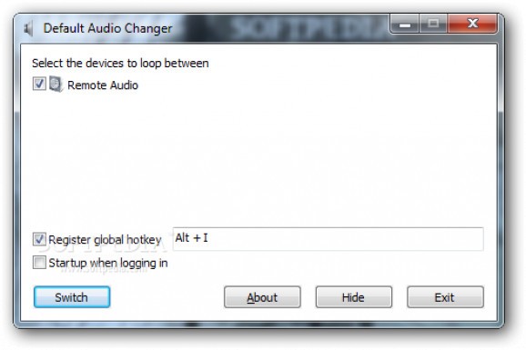Default Audio Changer screenshot