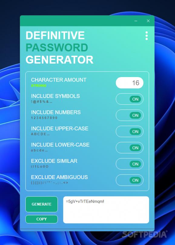 Definitive Password Generator screenshot