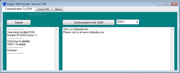 Delphi SMS Sender screenshot