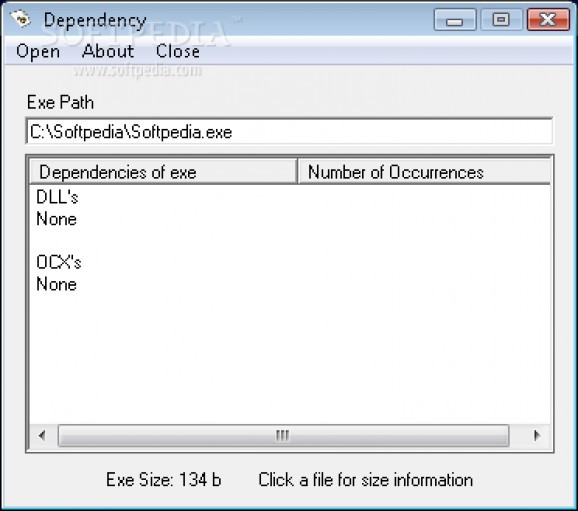 Dependency screenshot