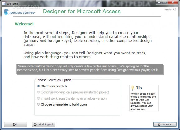 Designer for Access screenshot