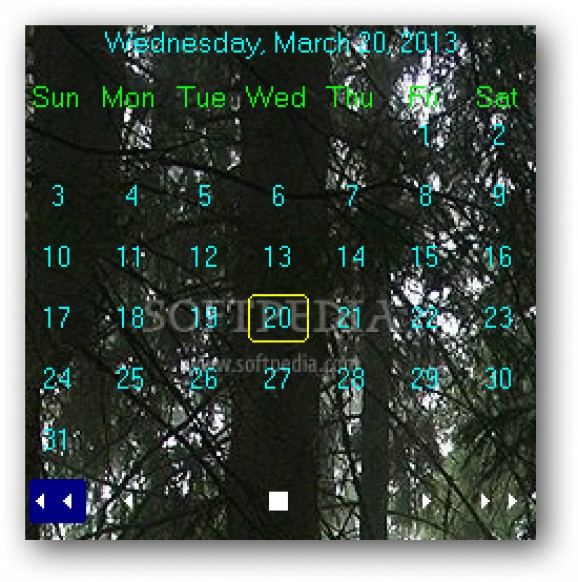 Desktop Calendar screenshot